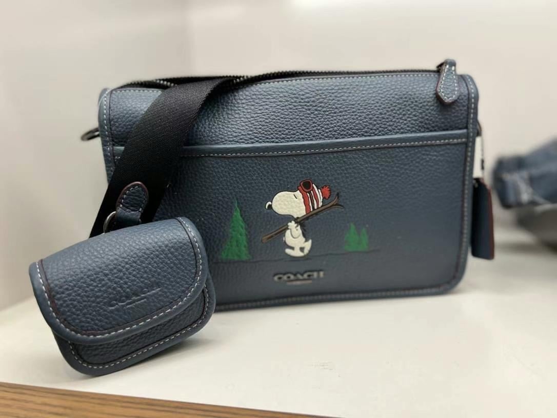 NWT Coach X Peanuts Heritage Convertible Crossbody With Snoopy Motif CE710