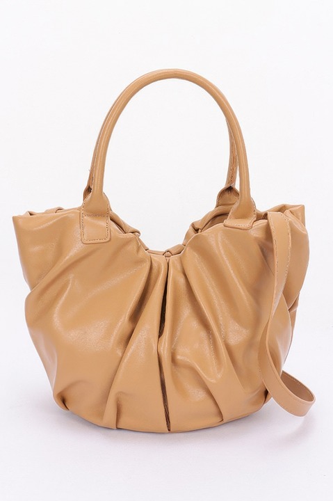 Nude Faux Leather Tote Bag