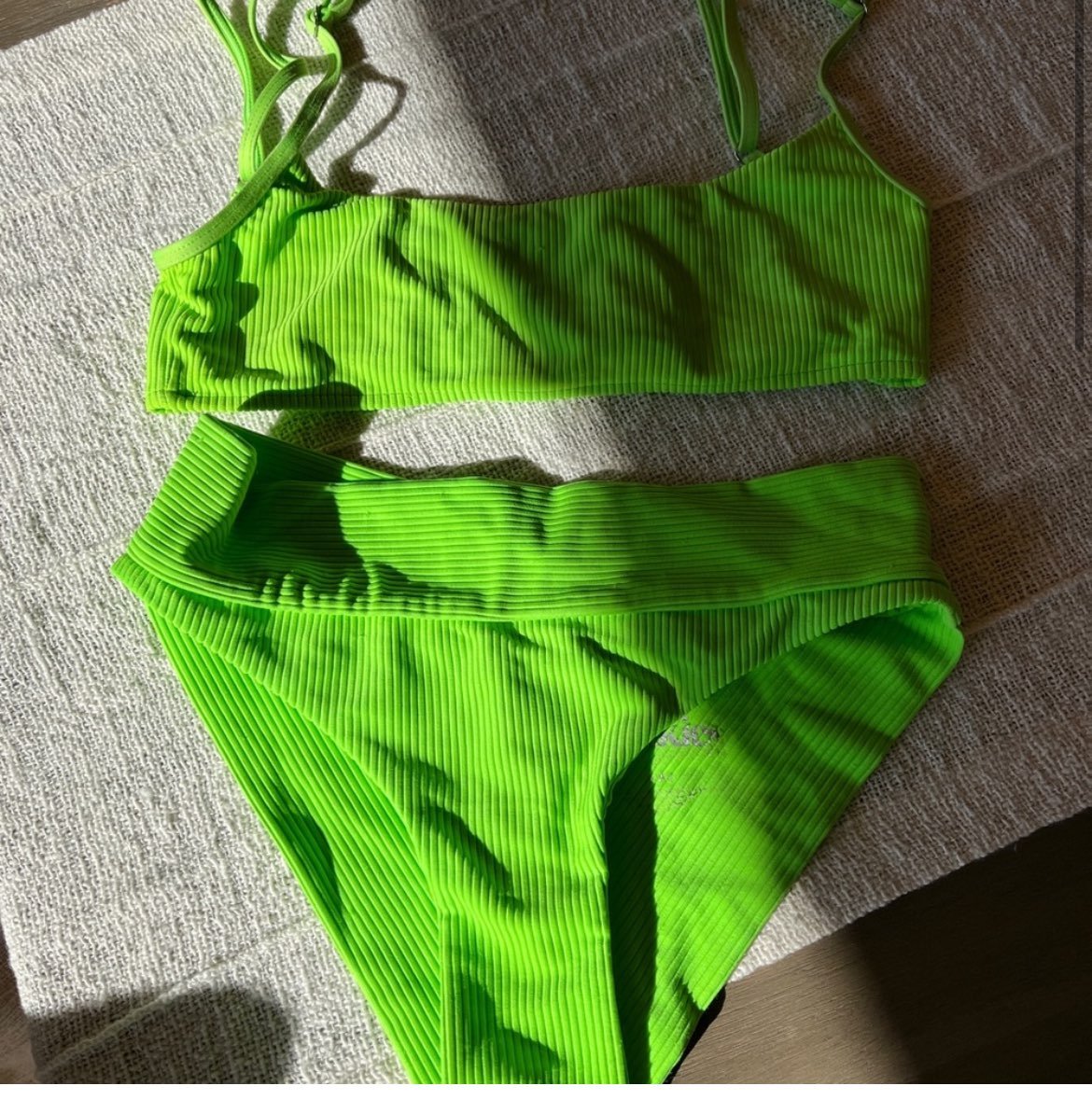 frankies lime green bikini set
