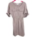 Amanda Uprichard Women's 100% Silk Mini Shirt Dress Mauve Gray Size P