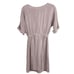 Amanda Uprichard Women's 100% Silk Mini Shirt Dress Mauve Gray Size P
