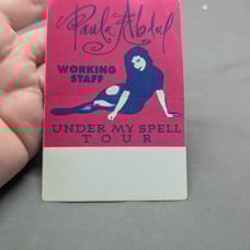 Vintage 1991 Paula Abdul working staff sticker