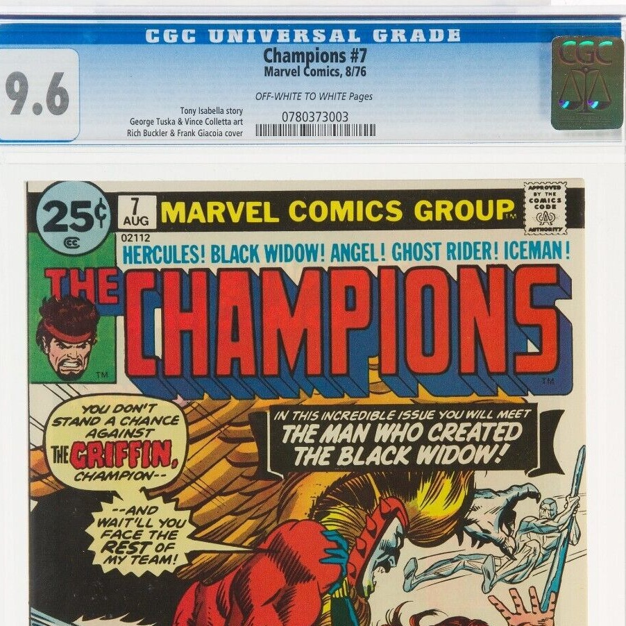 Champions #7 cgc 9.6! Marvel 1976. 1st app of Darkstar and 3rd Crimson Dynamo!