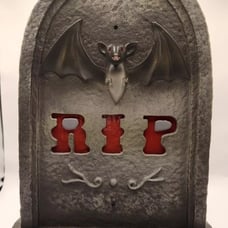Halloween Animated Sonic Tombstone Sensor Activated, Screams and Lights up!