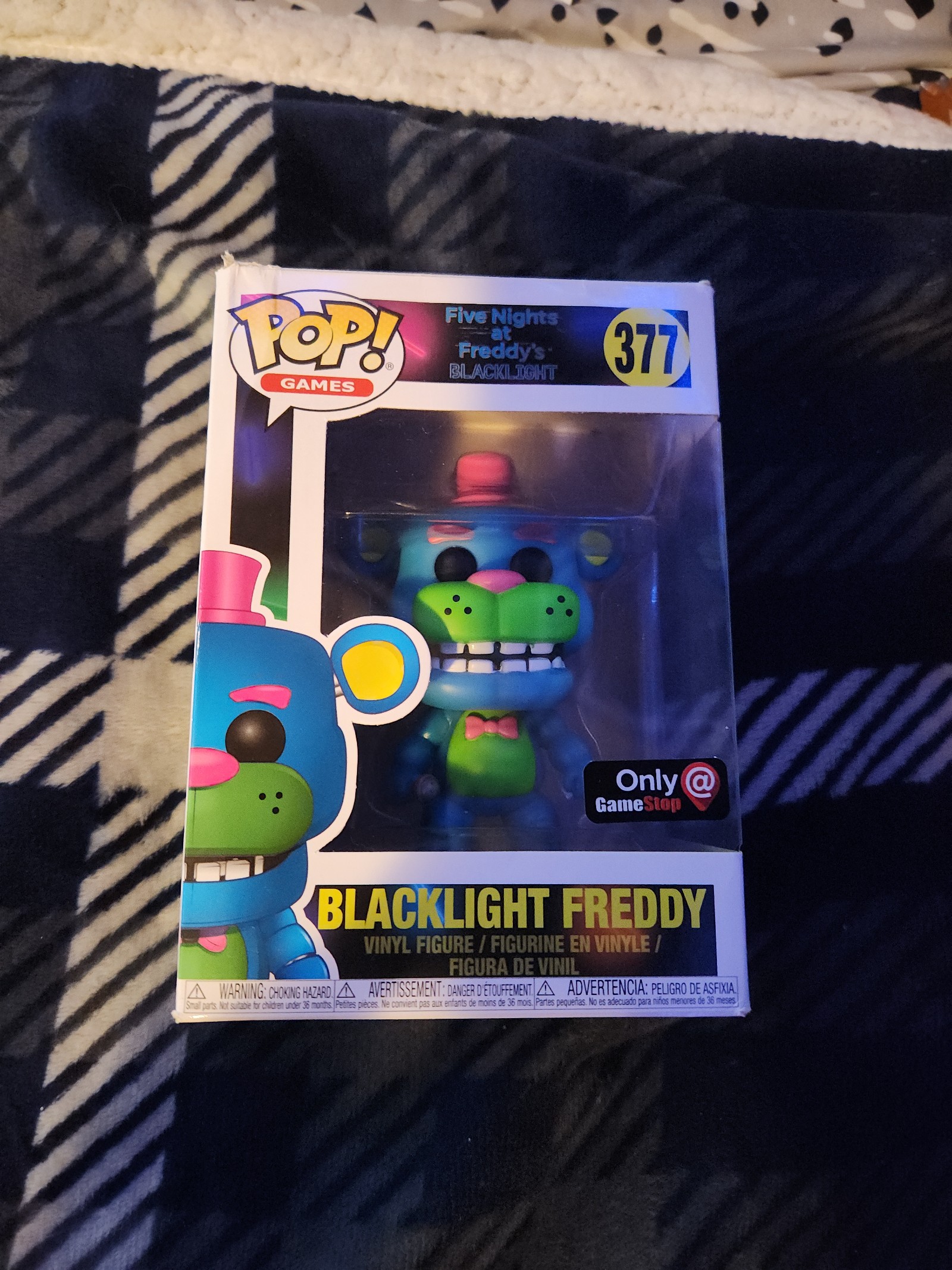 Funko Pop five nights at freddys blacklight freddy gamestop exclusive