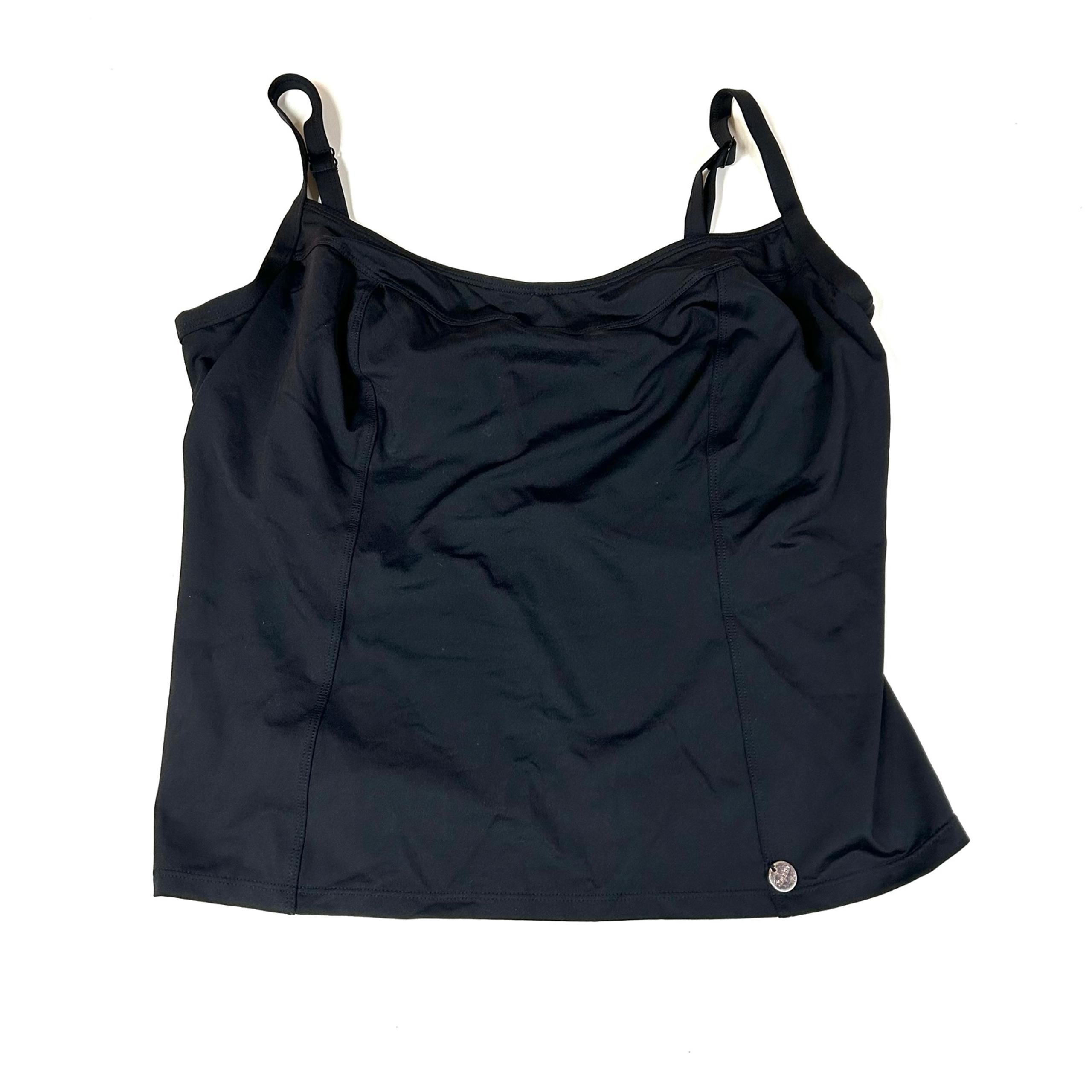 Panache Swim 40F 40DDD Tankini Top Anna SW0501 Black Unlined Underwire #1742