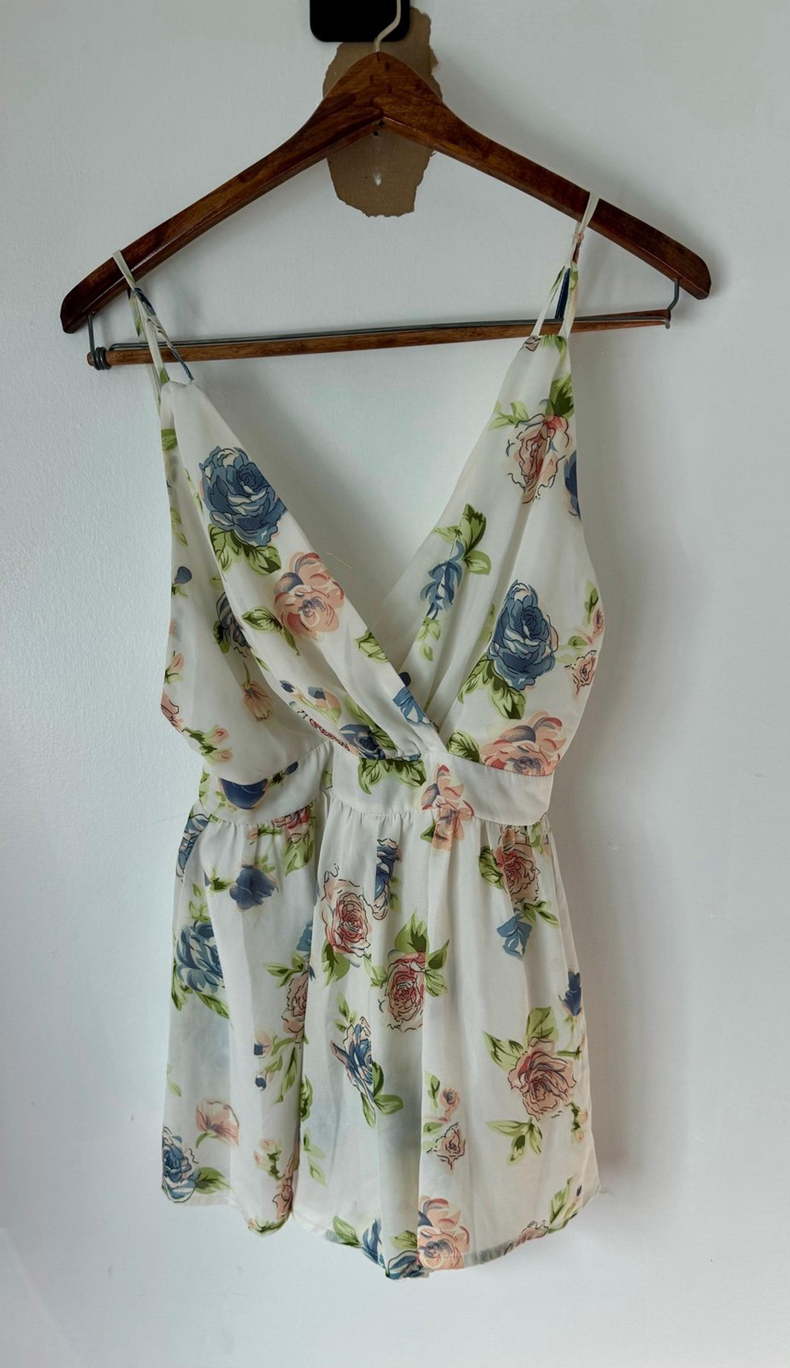 Audrey 3+1 Flowy Floral Shorts Romper Jumpsuit Jumper Size Medium Fairy Cottage