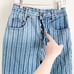 Paris Sport Club Vintage Striped high waisted Skinny Button Fly Denim Jeans Sz 5