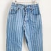 Paris Sport Club Vintage Striped high waisted Skinny Button Fly Denim Jeans Sz 5