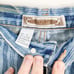 Paris Sport Club Vintage Striped high waisted Skinny Button Fly Denim Jeans Sz 5