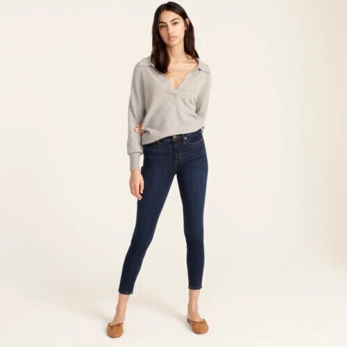 J.Crew Toothpick Dark Blue Ankle Jeans Sz 27