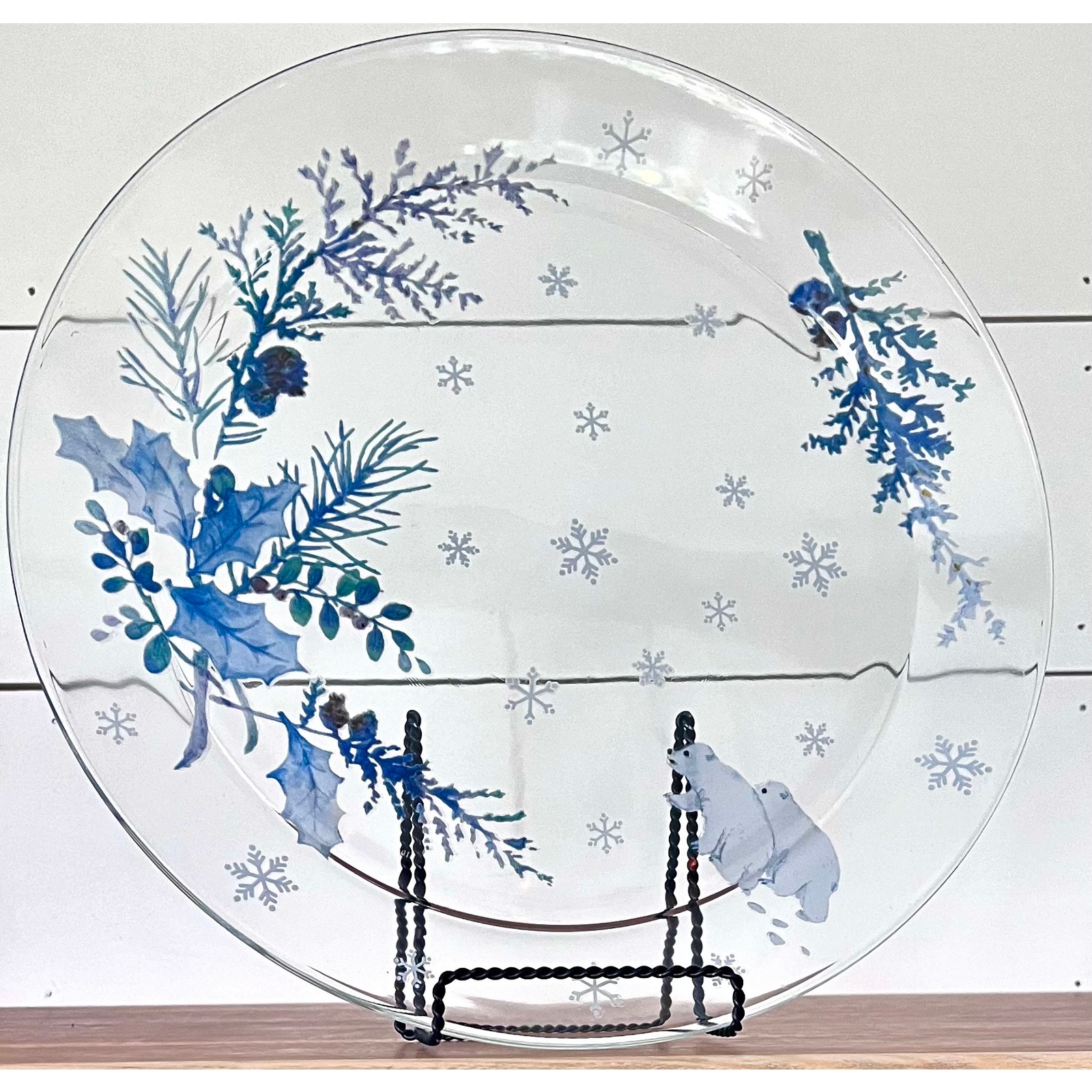Winter Frost by PFALTZGRAFF Round Glassware Cake Plate with Original Box