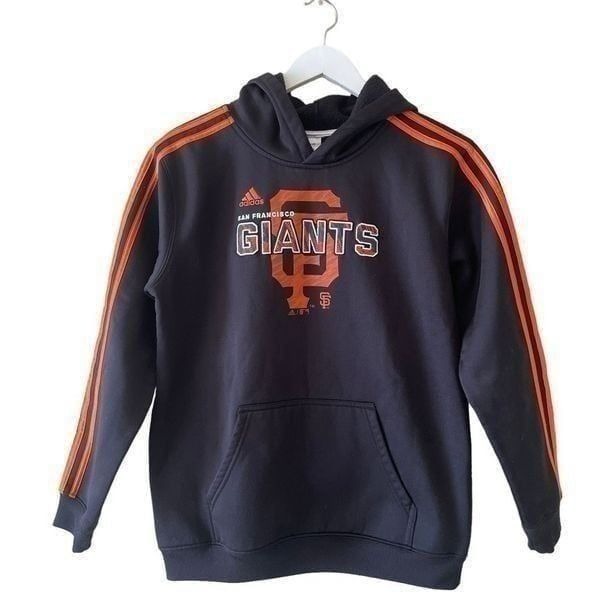 Adidas Climawarm San Francisco Giants Kangaroo Pocket Three Stripes Pullover Hoo