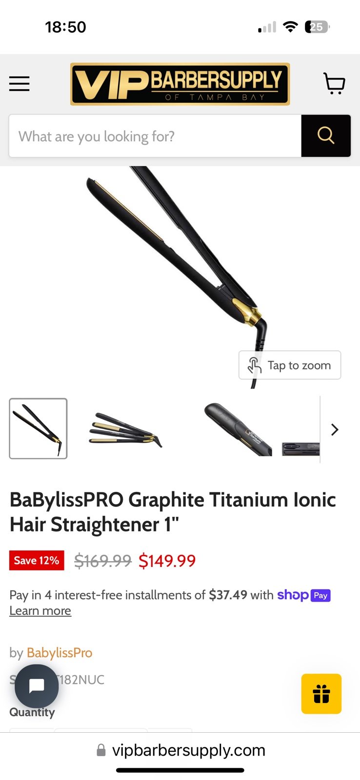 New Unused BabyBliss Graphite Titanium lonic Hair Straightener 1