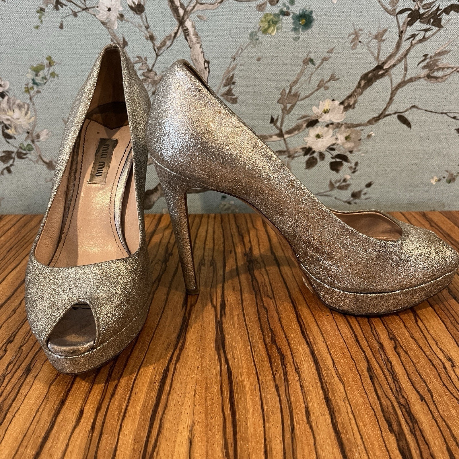 MIU MIU Glitter Heels for Women | Mercari