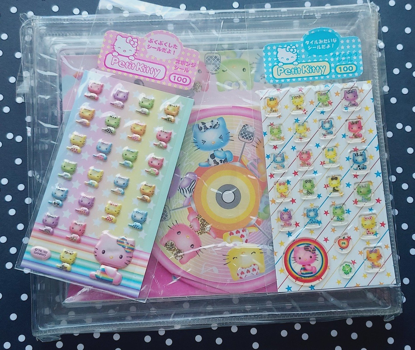 Sanrio vintage rare Petit Hello Kitty stickers letter box set collecti vtg new