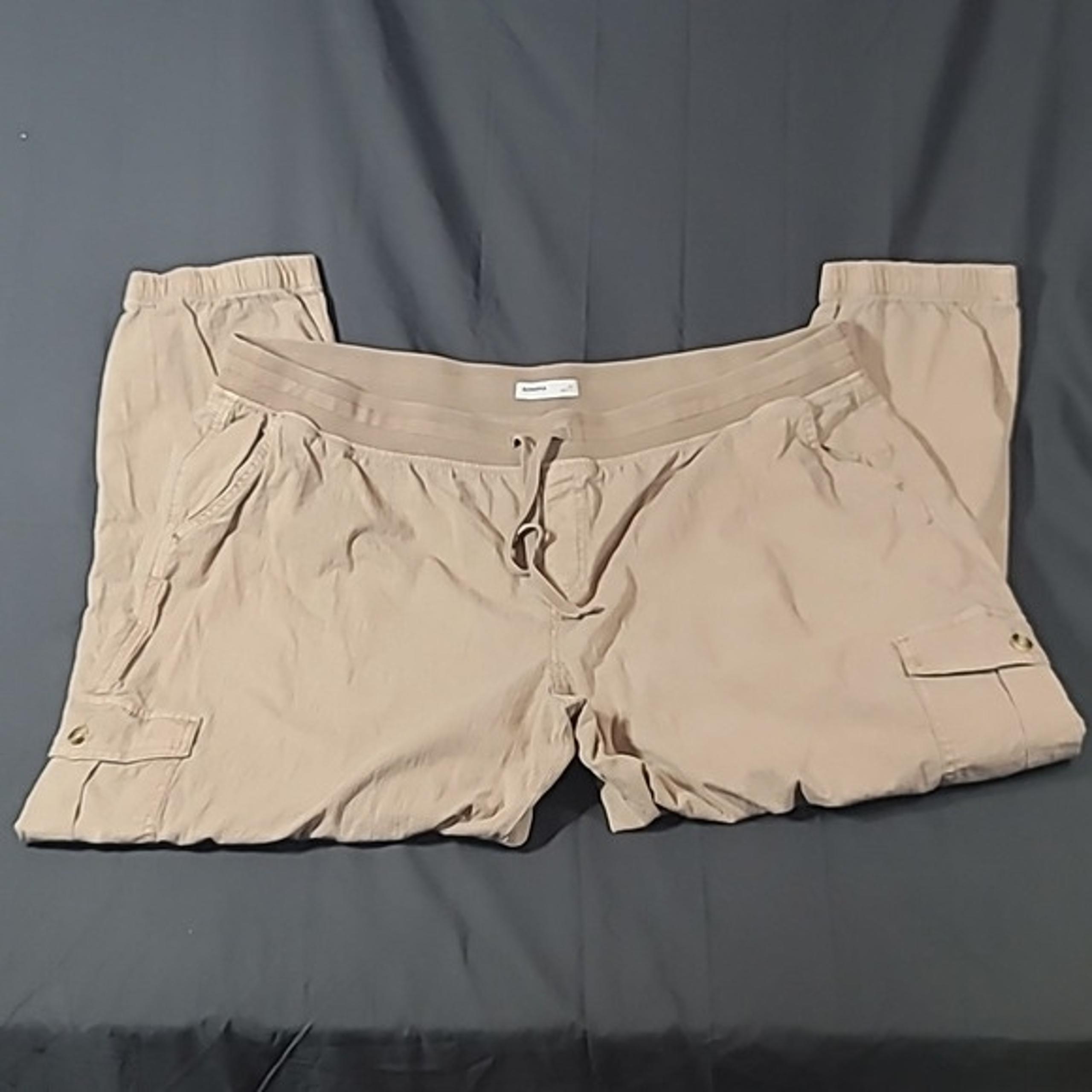 SONOMA Pants Women's @2X VNTNA Khaki Cargo Cotton/Spandex Trousers