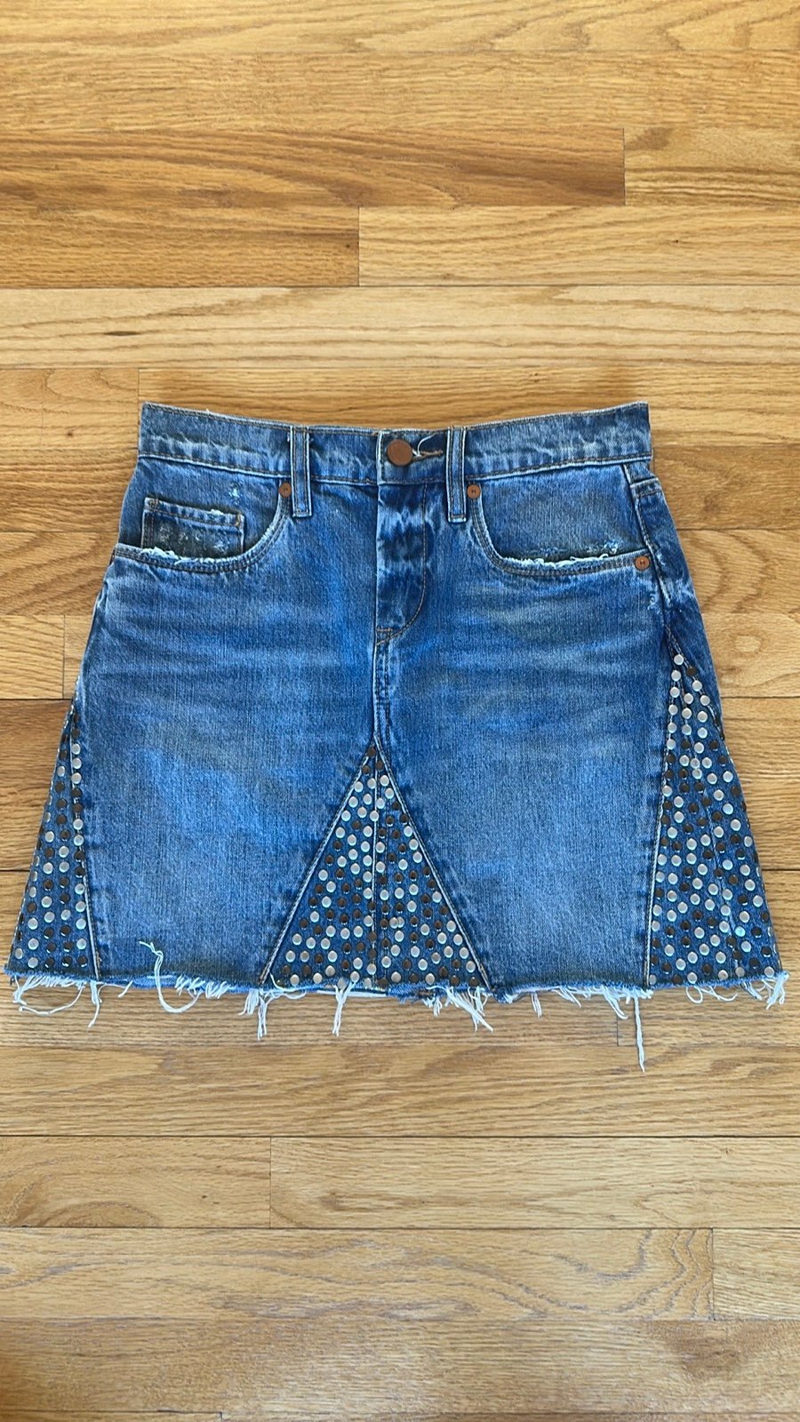 Blank NYC Denim Studded Skirt