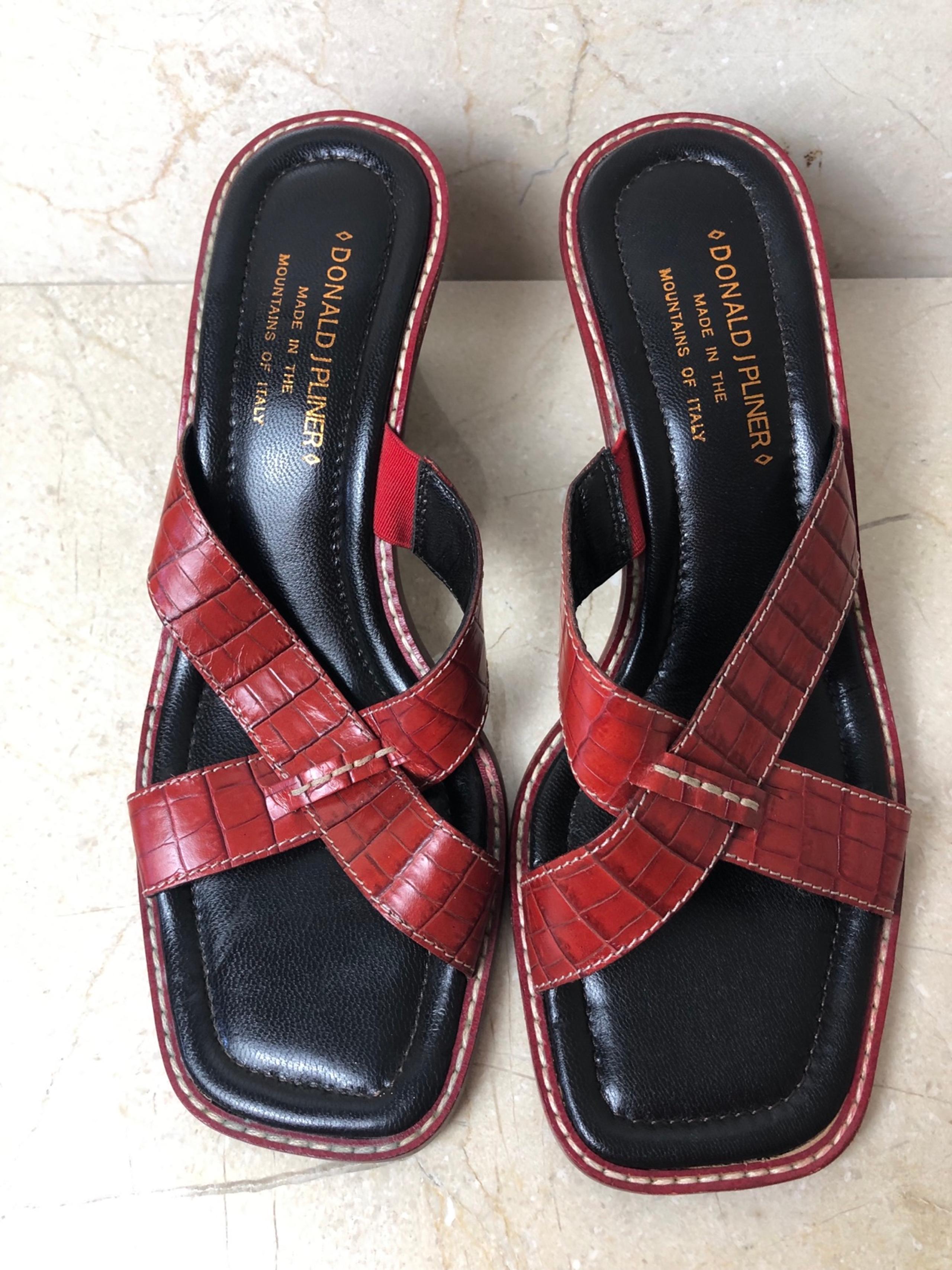 Donald J Pliner Red Sandals made in Italy Size us 9M
