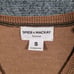 Spier & Mackay Knitwear 100% Merino Wool Tan V Neck Long Sleeve Sweater Mens S