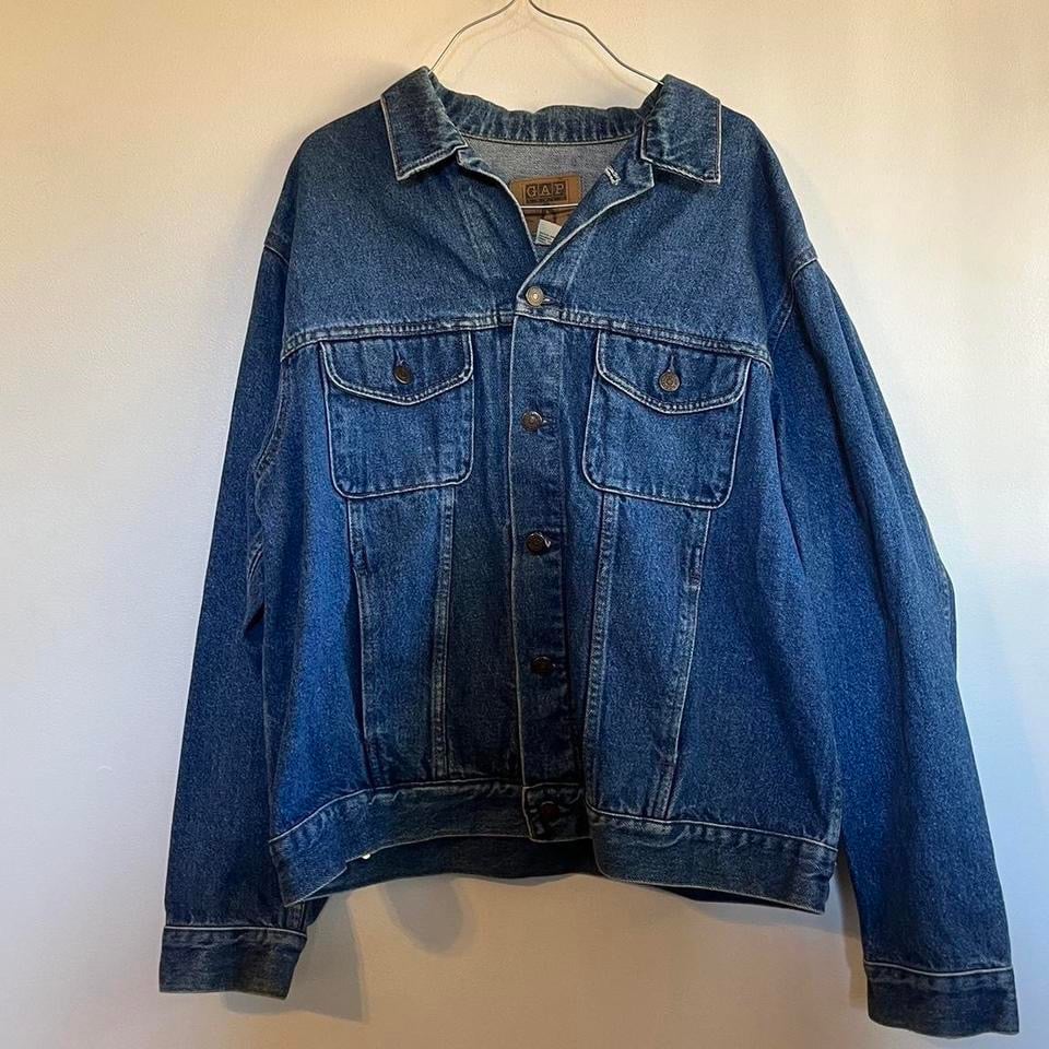 Vintage 90s Gap darkwash button up denim jacket