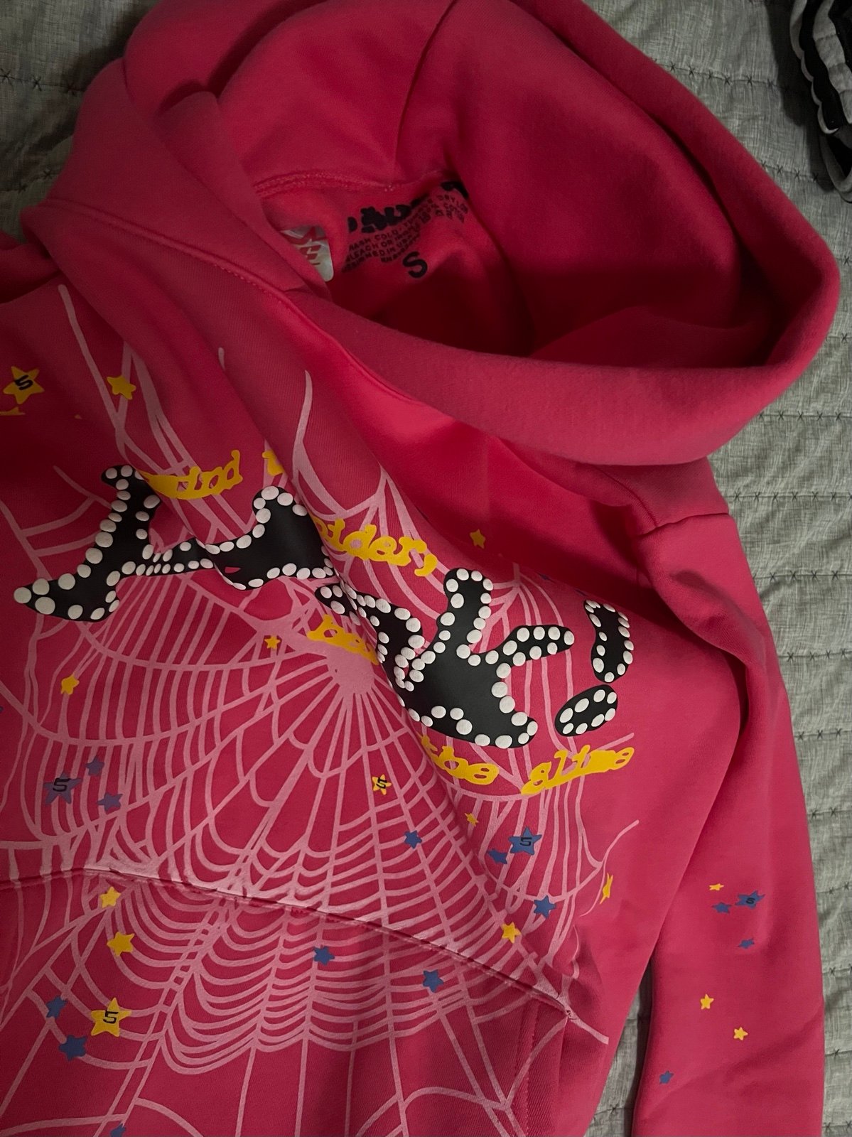 sp5der hoodie PINK