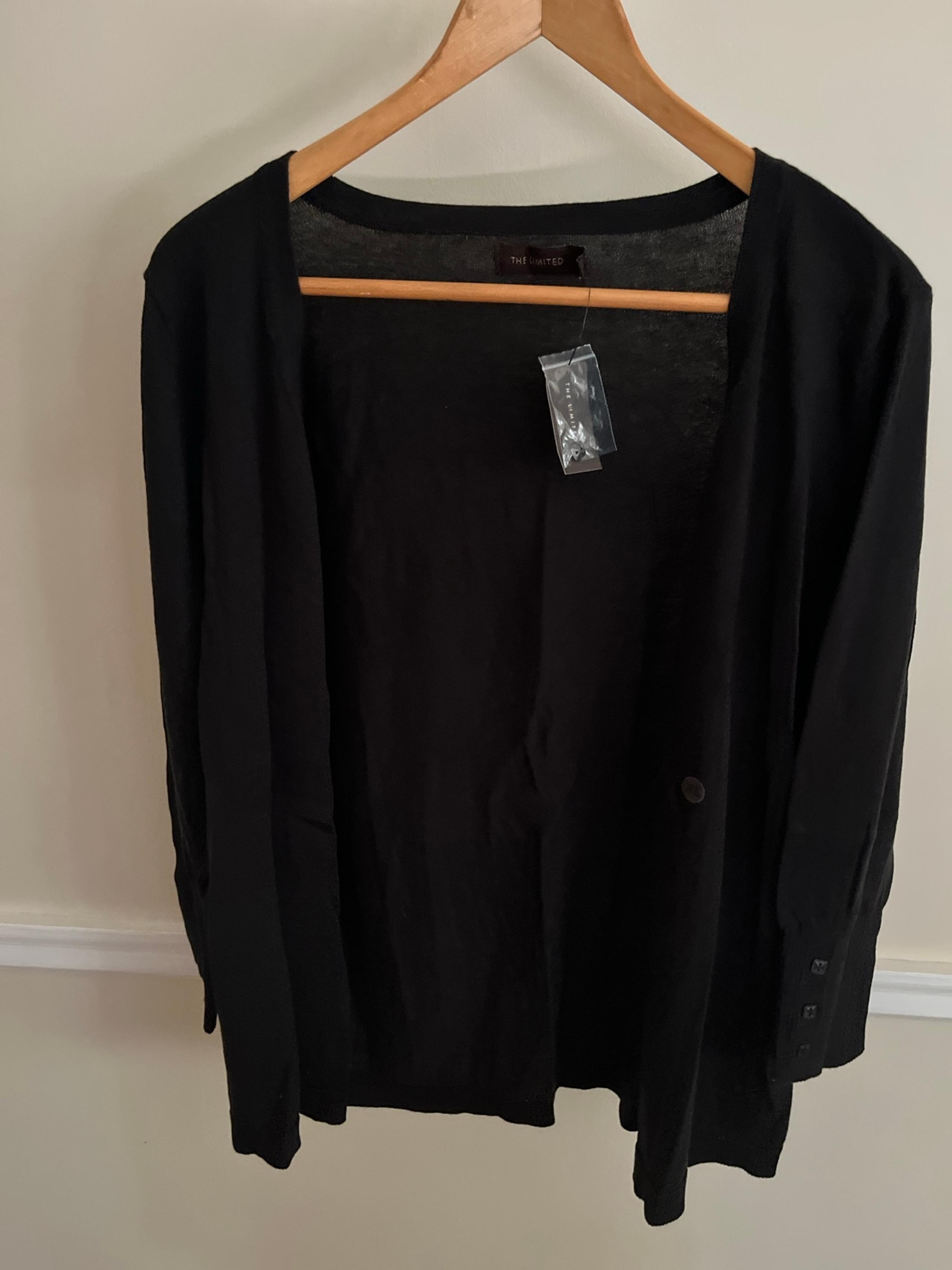 The Limited Black Cardigan Sweater New NWT Womens XL