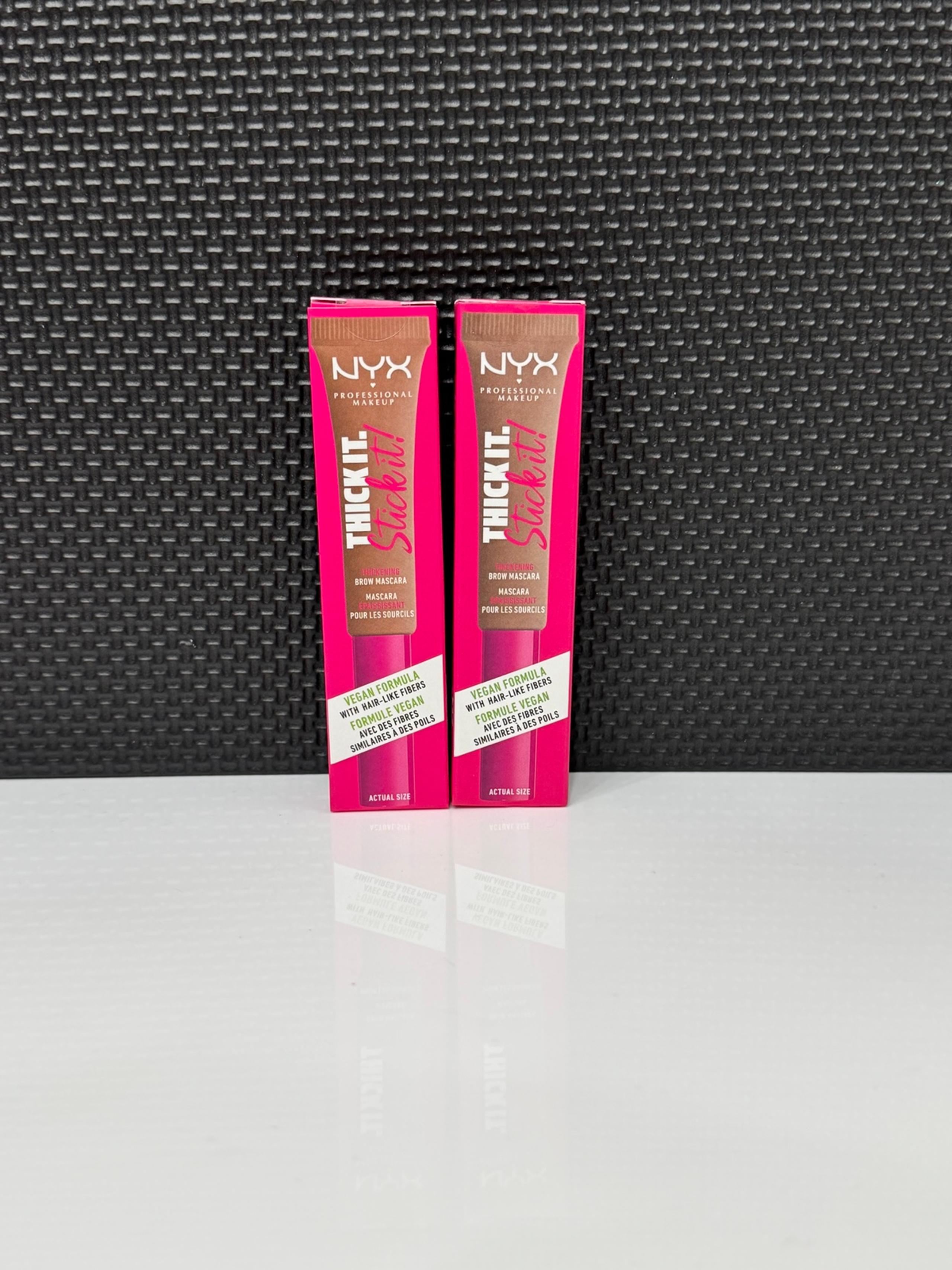 Nyx Thick it Stick it gel Mascara- Auburn  (2pack)