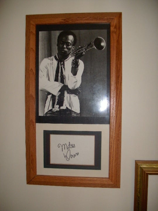 Miles Davis autographed photo & COA