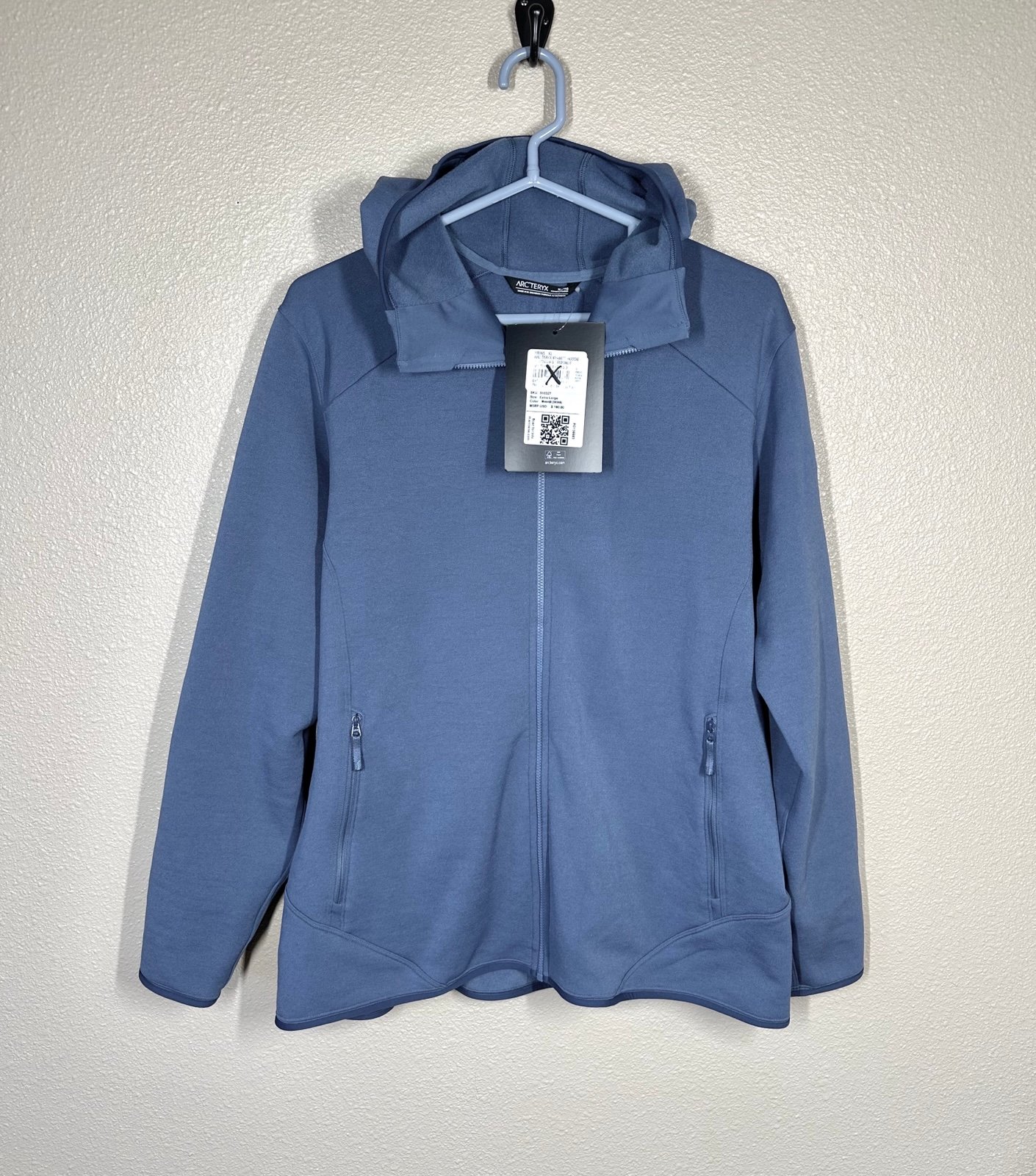 ARC'TERYX Kyanite Women's Hoodie Jacket size XL Moonlit Full Zip NWT 180