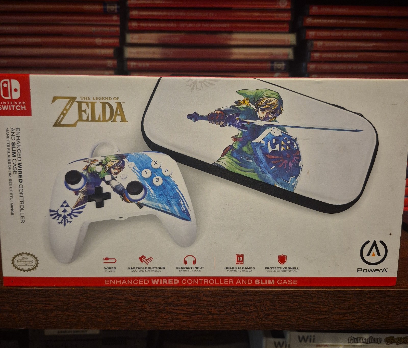 Nintendo Switch Legend Of Zelda Pro Controller and Slim Case