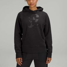 Lululemon Loungeful Hoodie Sz 8 *Graphic In Black