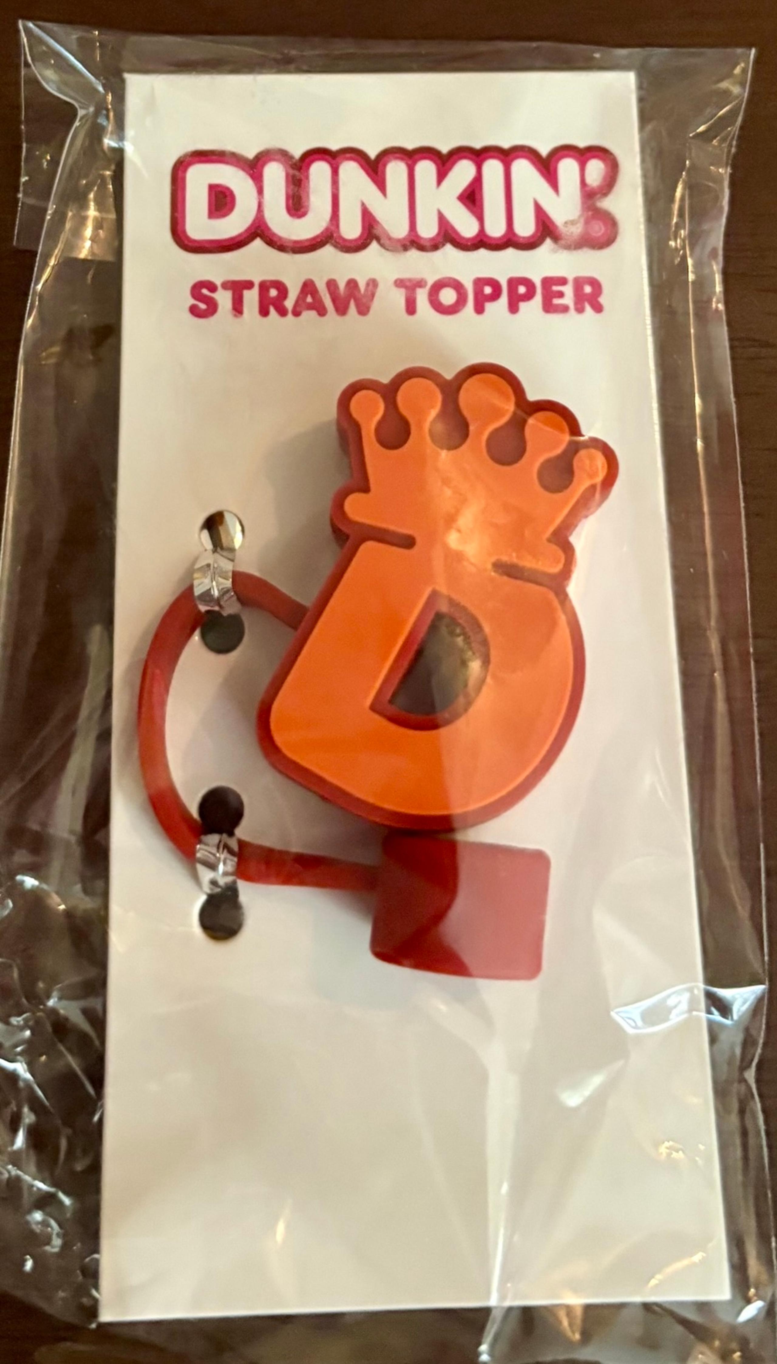 Dunkin’ Donuts straw topper