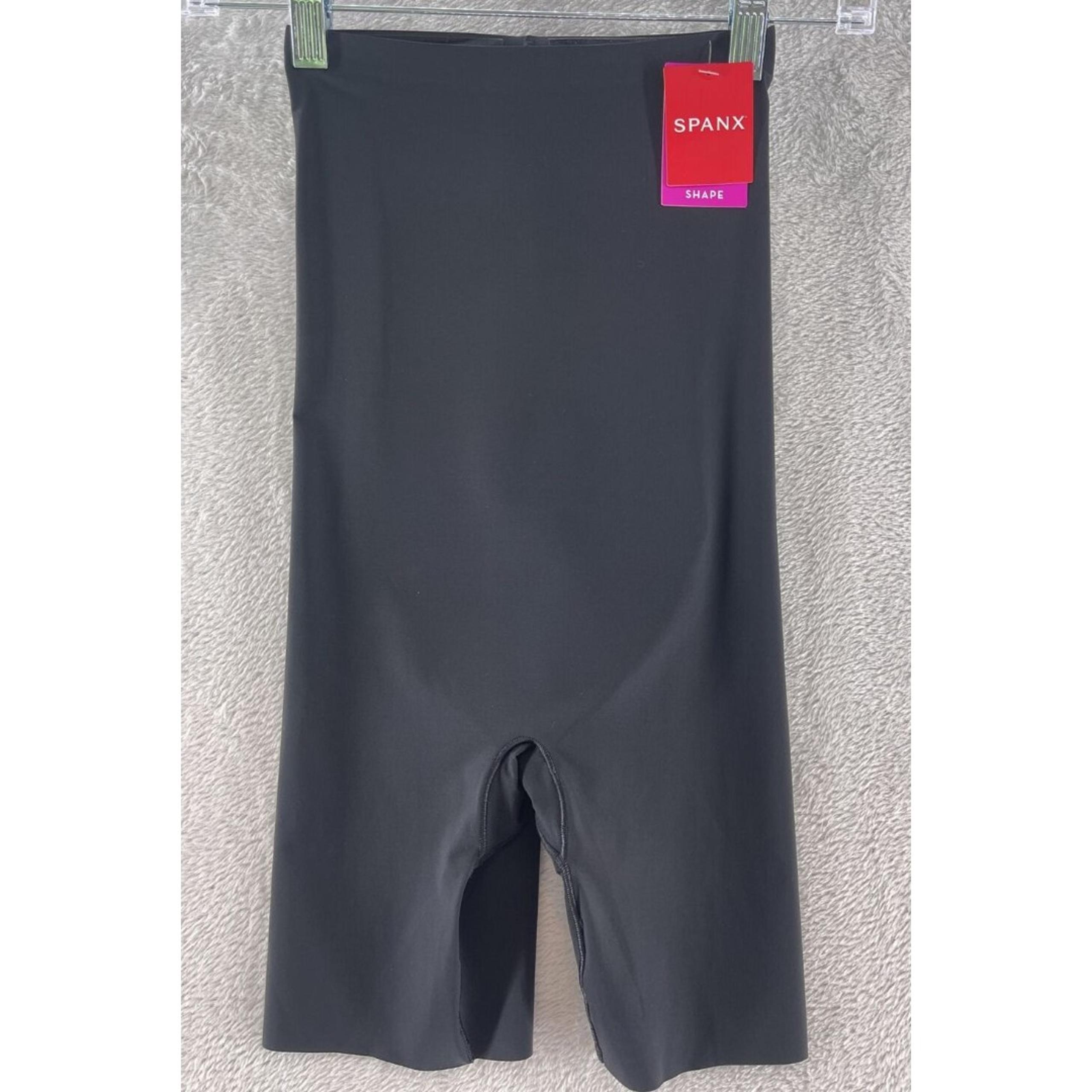 SPANX Shaping Short Womens Size S Black High Waisted Mid-Thigh