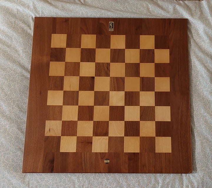 Drueke 63 Walnut & Birch chessboard