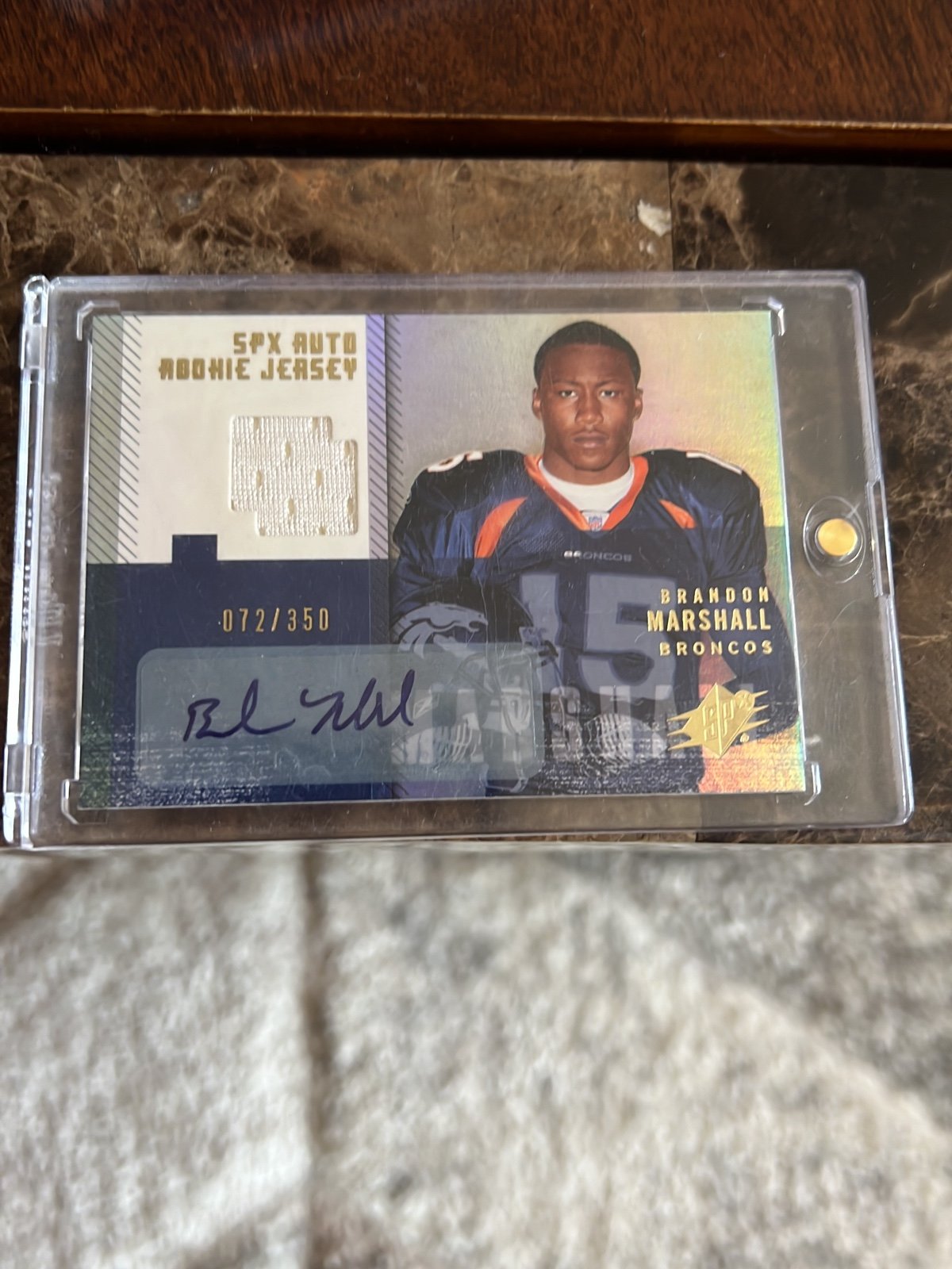 Brandon Marshall Rookie Patch Autograph Card