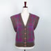 Vintage Plaid Wool Blend '80s V-Neck Sweater Vest