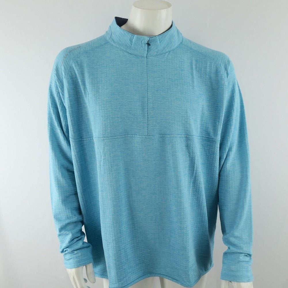 Peter Millar Golf 1/4 Zip Pullover Performance Sweater Mens 2XL Blue