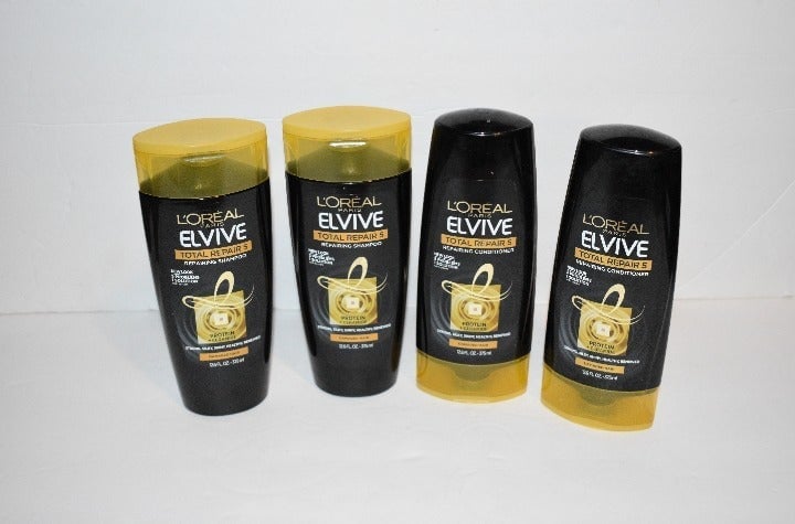 Lot of 4 L'oreal Paris Elvive Total Repair 5 (2)Shampoo & (2)Conditioner 12.6 oz