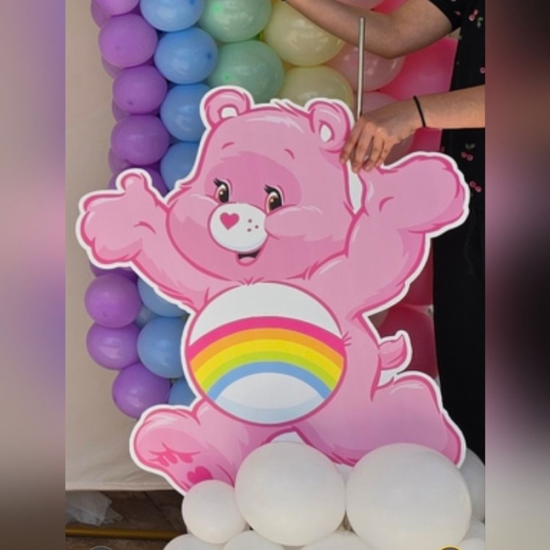Set 3 Care Bear Party decor baby shower Funshine Cheer Tenderheart Bear