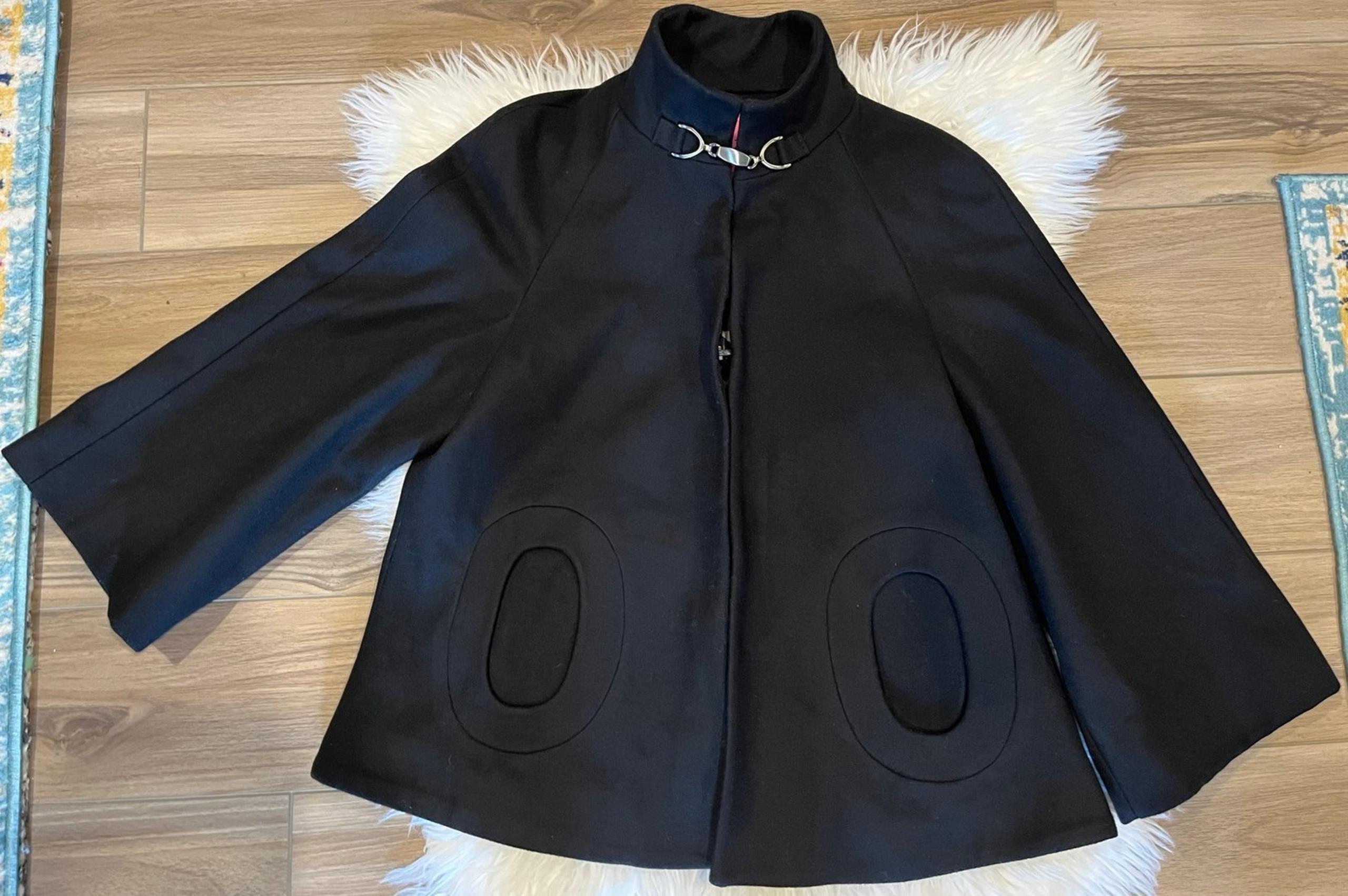 Betsey Johnson Cape/Cloak Swing Coat Size XS