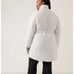 Athleta Mendocino Puffer Coat Quilted White Light Quilted Belted Size 2X NWT