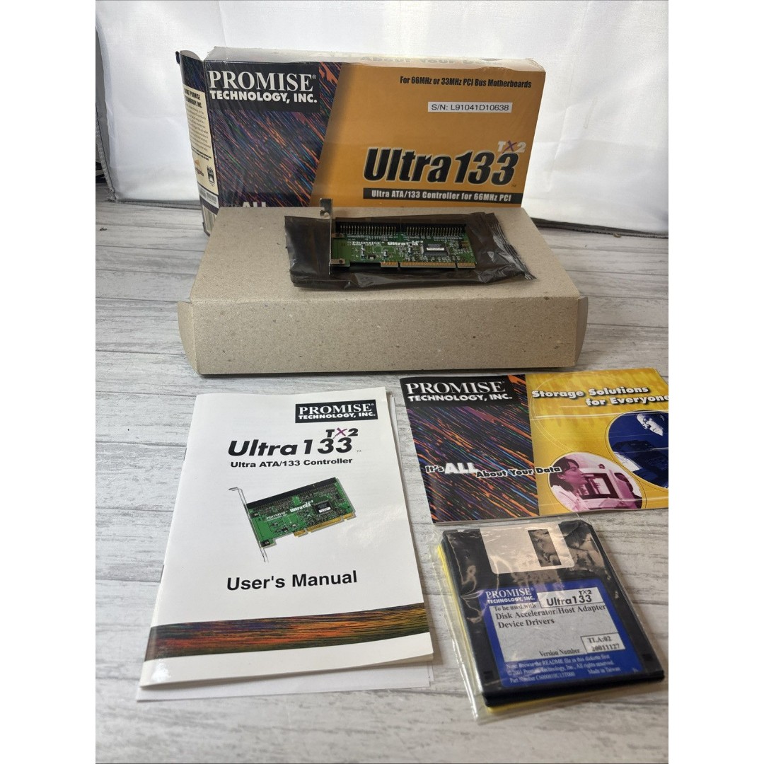 Promise Technology Ultra133 Ultra ATA TX2 IDE 66M PCI Controller Card