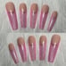 Pink Cateye French Press On Nails