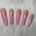 Pink Cateye French Press On Nails