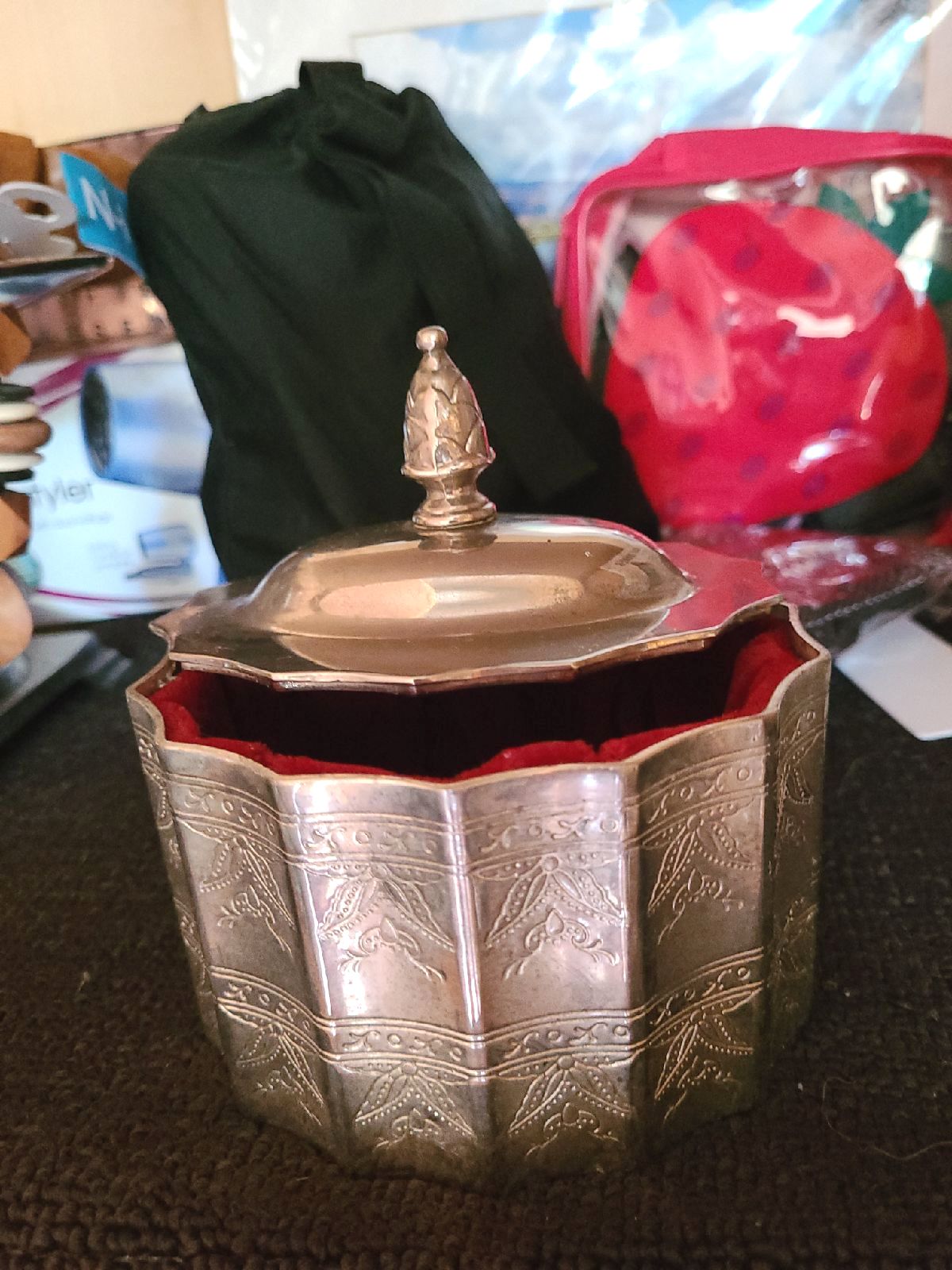 Vintage godinger silver jewelry box