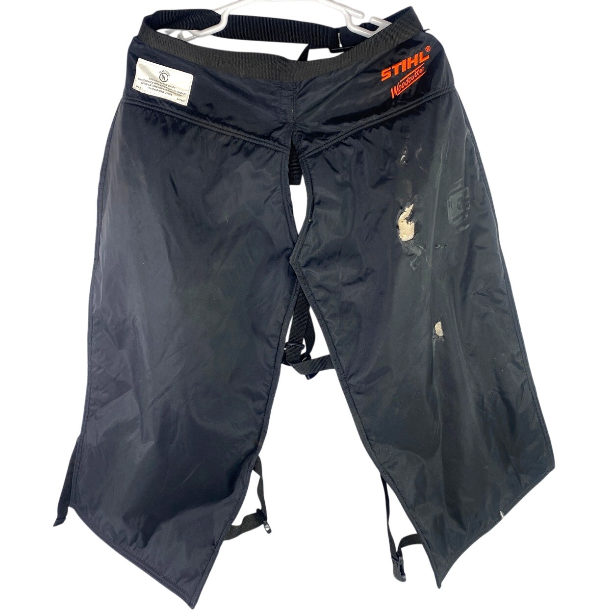 Vintage Stihl Chainsaw Woodcutter Black Protective Safety Chaps Large 36 W 30-42