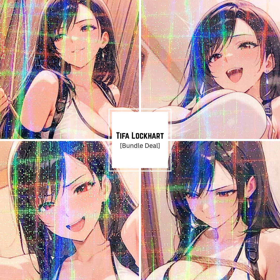 x4 Custom Tifa Lockhart • Goddess Story / Final Fantasy VII Cards (Anime)