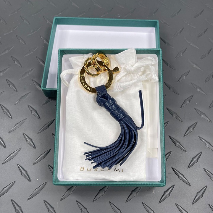 Buscemi Fringe Keyholder Ocean Leather