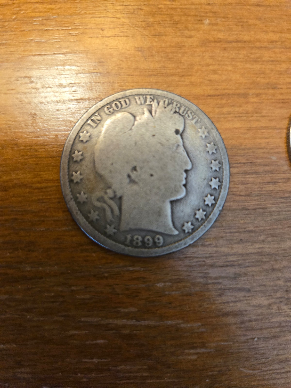 1899 Barber Head half dollar